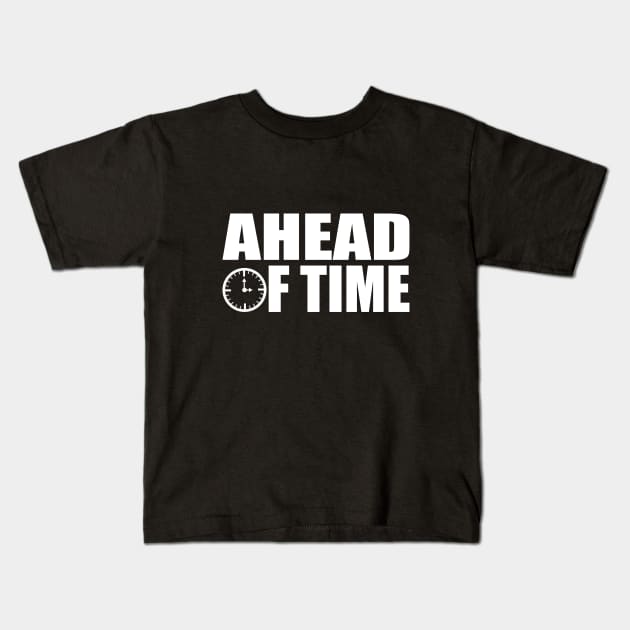 Artistic ahead of time  typography design Kids T-Shirt by DinaShalash